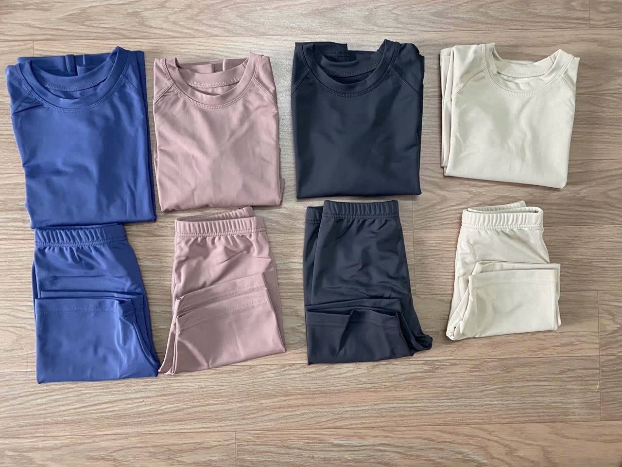 Bộ bơi xuất Hàn U.F trơn nhiều màu dài tay chống nắng cho bé size 110-150 (1 số thay tag)