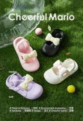 Sandal nhựa Mario đính nơ nhiều màu cho bé size 170-220