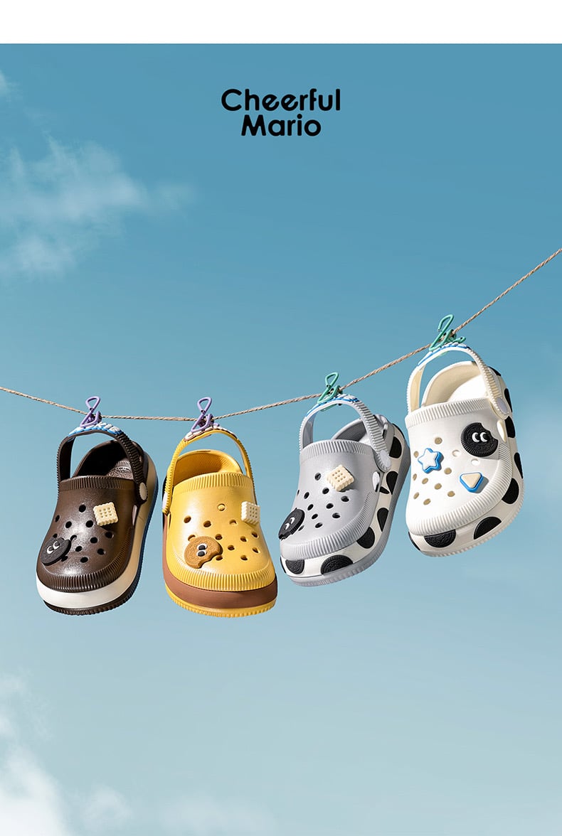 Sục nhựa Mario cookie nhiều màu cho bé size 180-220