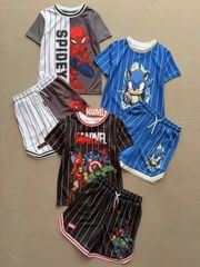 Bộ thể thao Marvel dư xịn Spiderman, Sonic nhiều màu bé trai size 3-8y