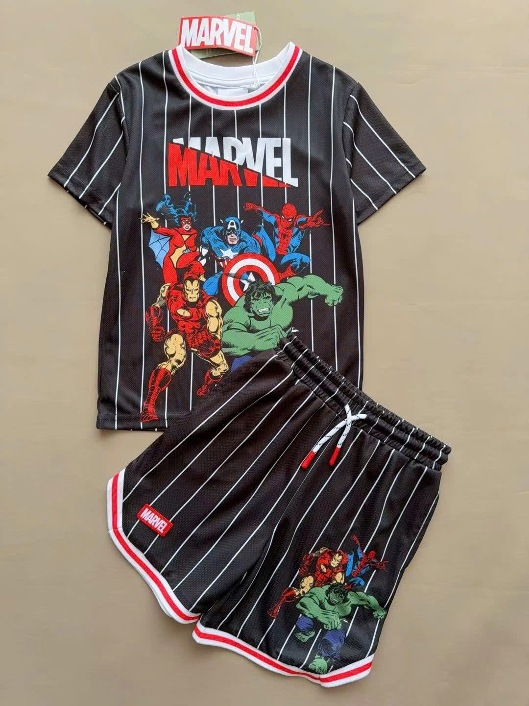 Bộ thể thao Marvel dư xịn Spiderman, Sonic nhiều màu bé trai size 3-8y