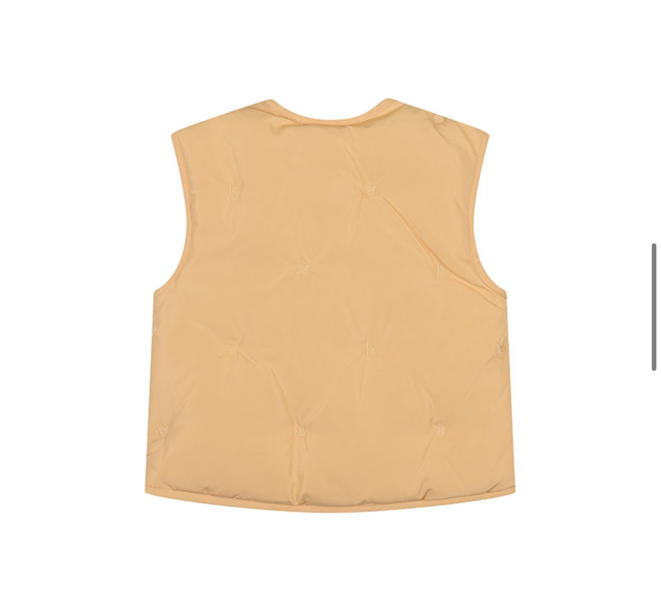 Áo gile lông vũ siêu nhẹ Happy Land xuất Hàn 2 màu kem/vàng cho bé size 90-120