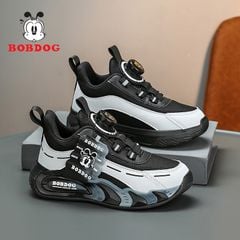 K850A - Giày thể thao Bobdog siêu nhẹ phối màu 2 màu đen/ hồng cho bé size 29-39