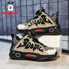 0057 - Giày thể thao bobdog siêu nhẹ màu đen phối nâu bé trai size 30-38