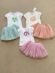 Set áo + chân váy tutu Mayoral dư xịn 3 màu cho bé gái size 2-9y