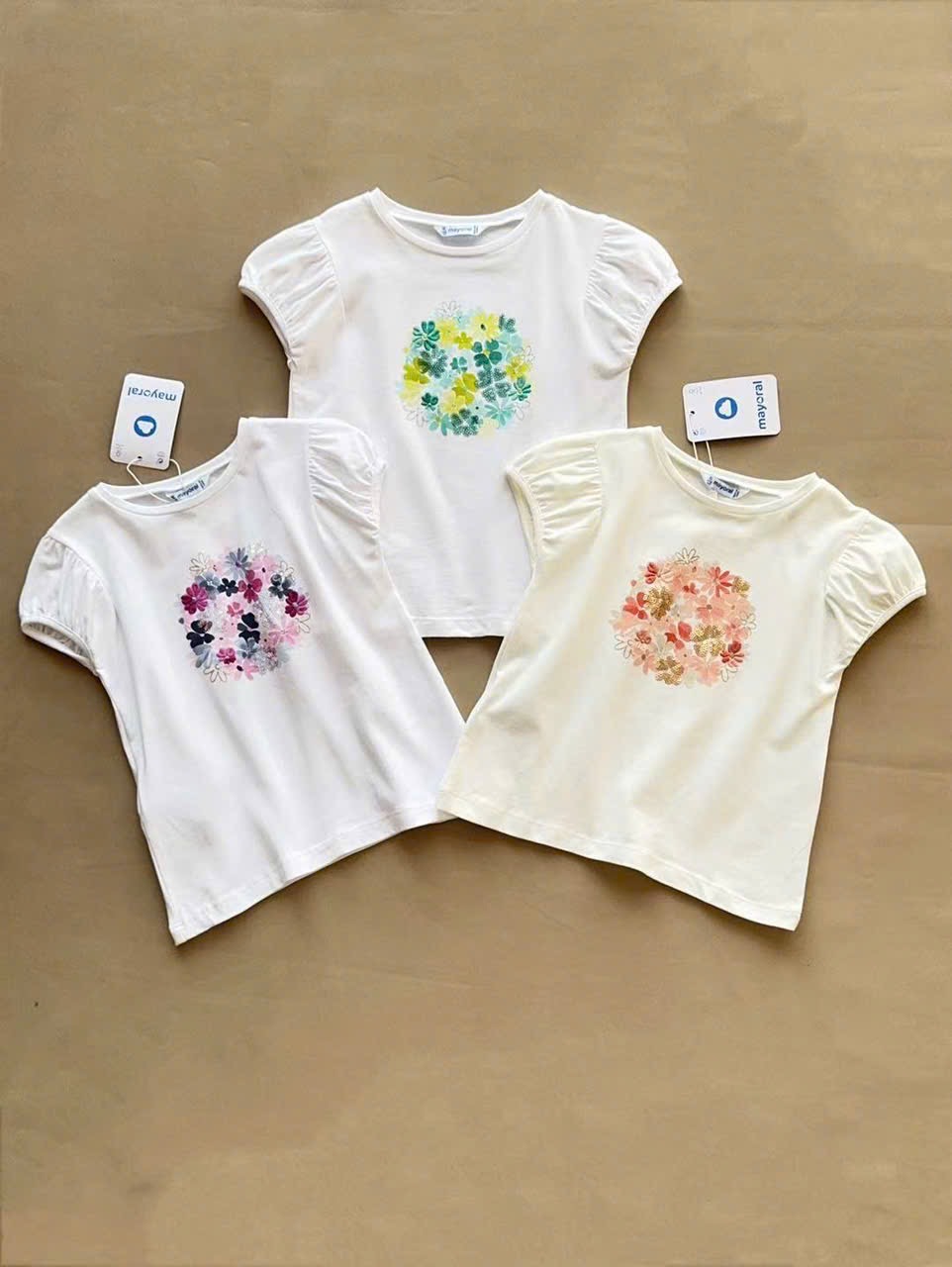 Set áo + chân váy tutu Mayoral dư xịn 3 màu cho bé gái size 2-9y