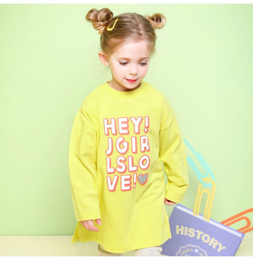 Áo váy Jelispoon cotton màu vàng Hey Jgirl