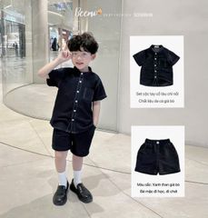 Bộ Beemo cổ tàu giả jean cho bé trai size 80-140