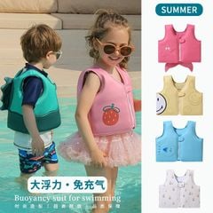 Áo phao bơi trợ nổi kéo khoá nhiều màu BTBG (10-22kg)