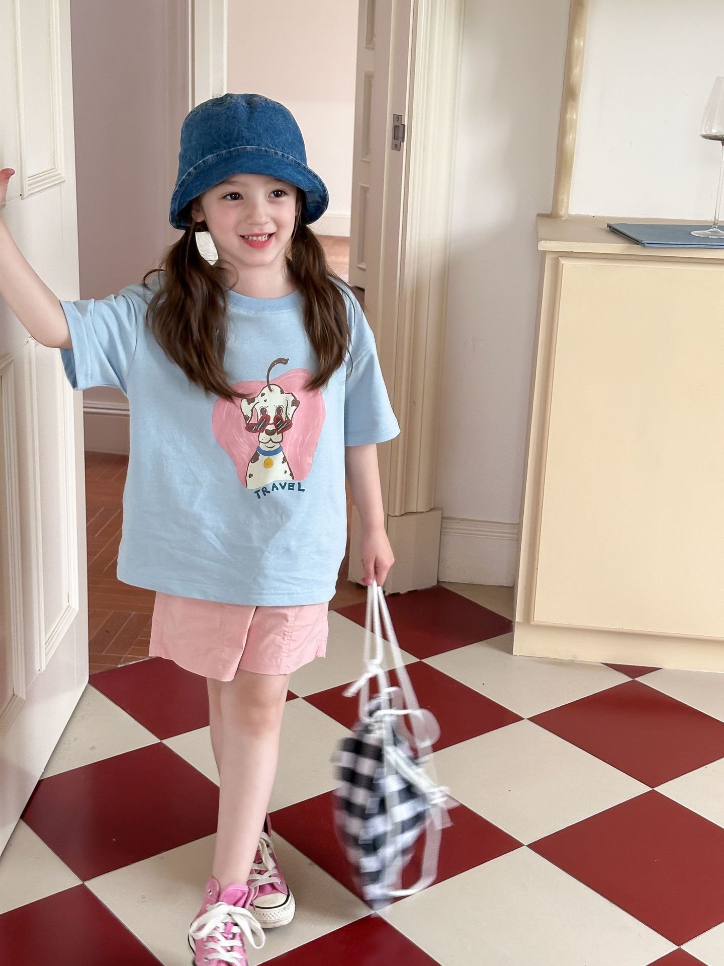 Áo cotton AMBB hoạ tiết nhiều màu cho bé size 90-170