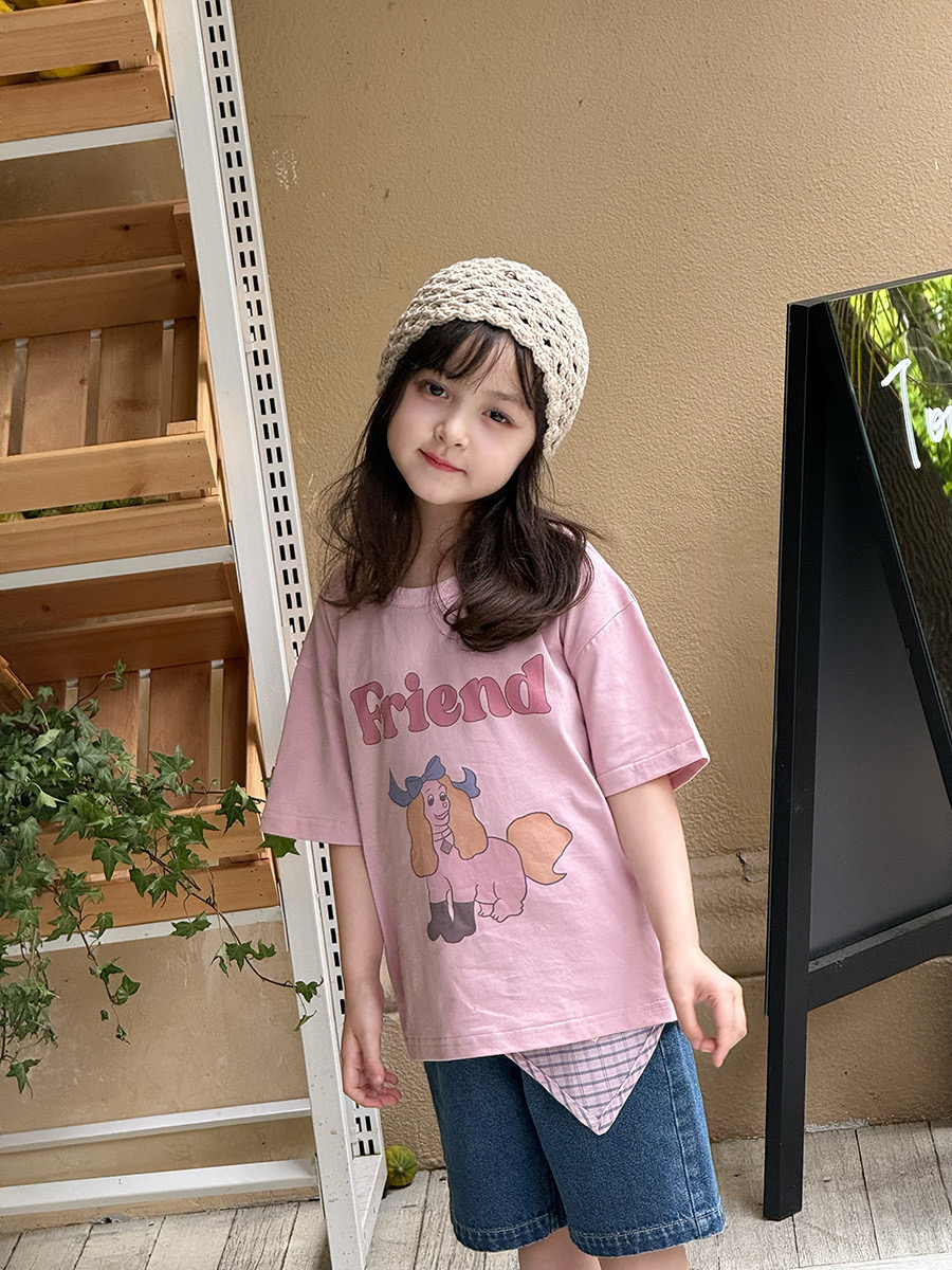 Áo cotton AMBB hoạ tiết nhiều màu cho bé size 90-170