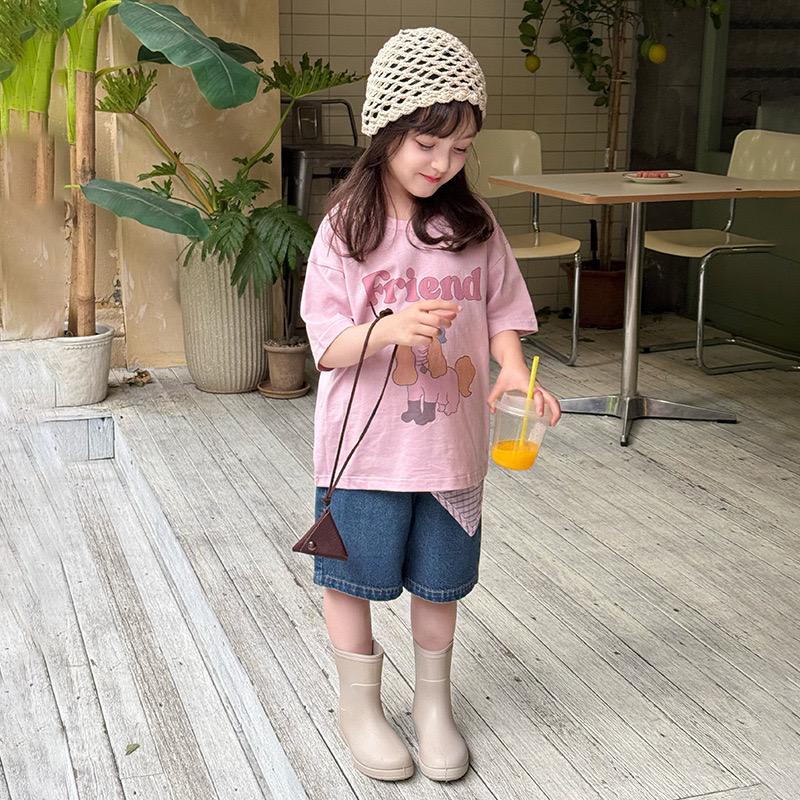Áo cotton AMBB hoạ tiết nhiều màu cho bé size 90-170
