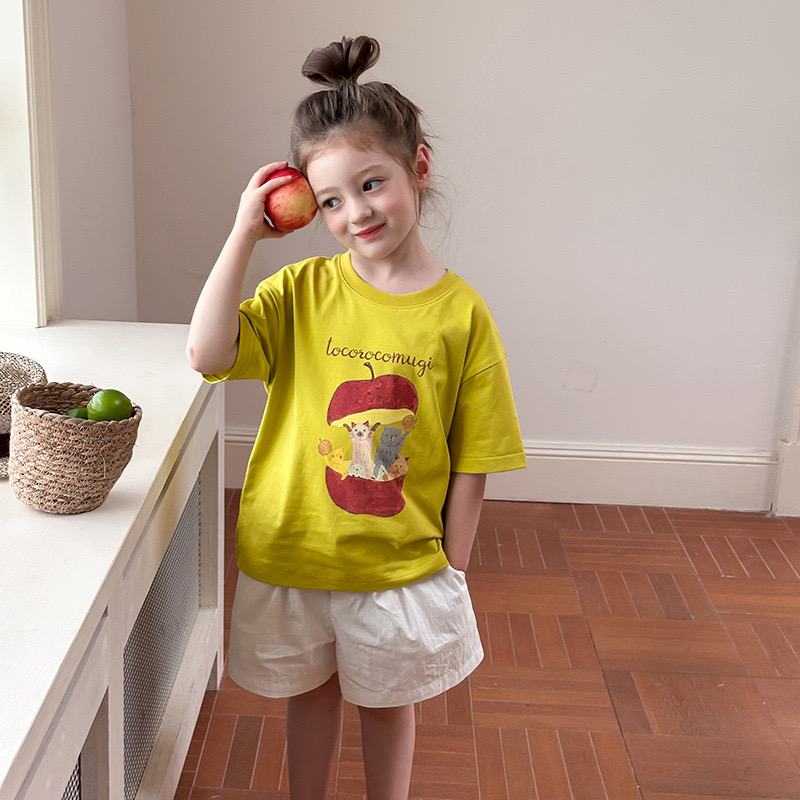 Áo cotton AMBB hoạ tiết nhiều màu cho bé size 90-170