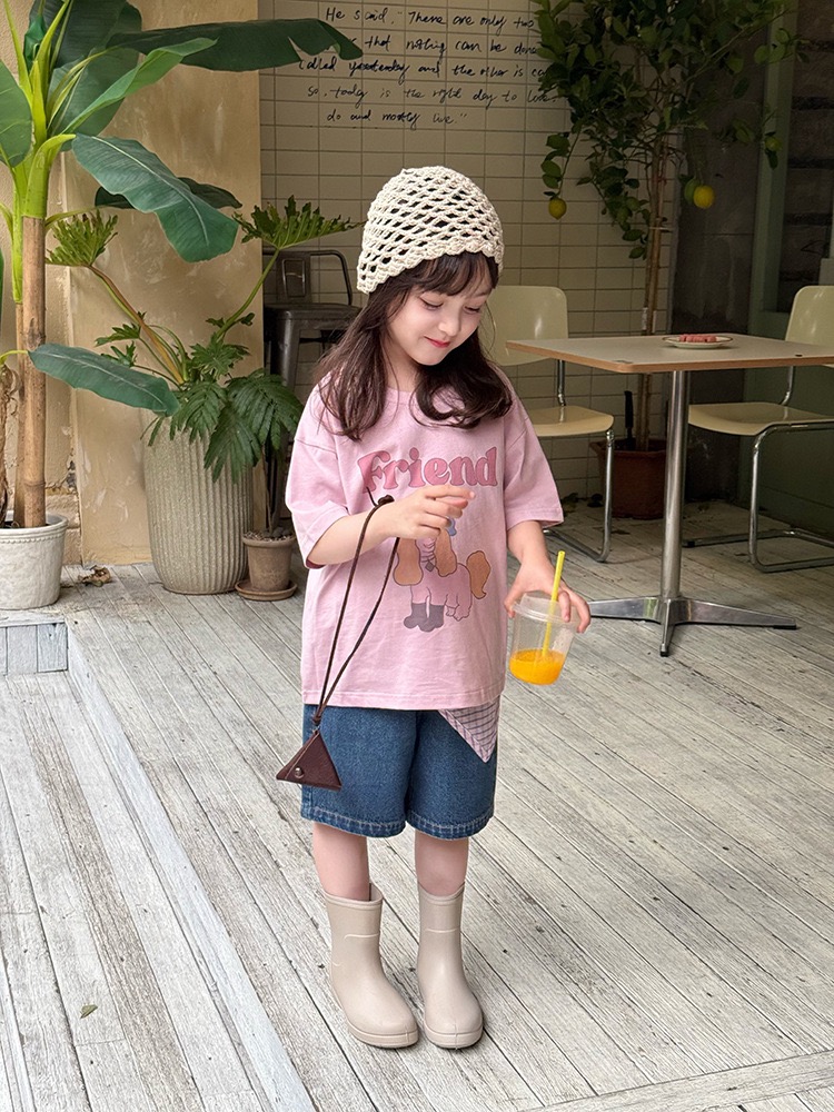 Áo cotton AMBB hoạ tiết nhiều màu cho bé size 90-170