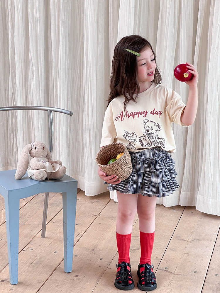 Áo cotton AMBB hoạ tiết nhiều màu cho bé size 90-170