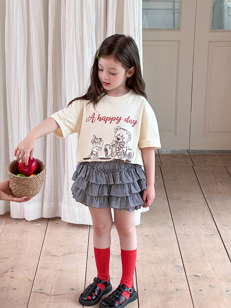 Áo cotton AMBB hoạ tiết nhiều màu cho bé size 90-170