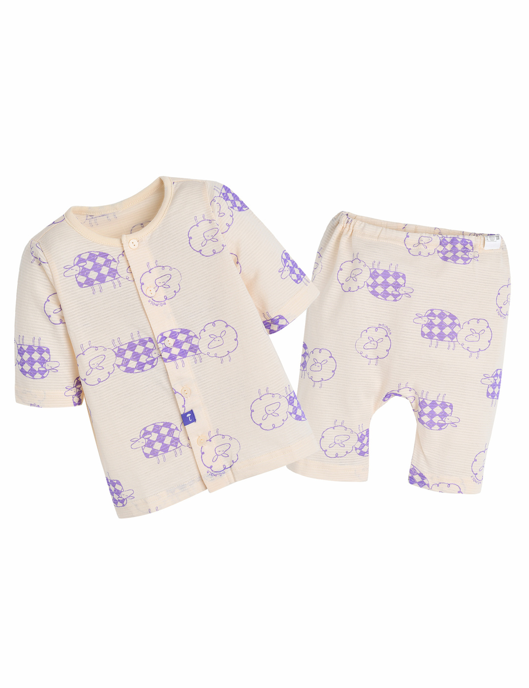 Bộ cotton giấy, cotton mỏng Moimoln xuất Hàn mặc thu cho bé size 80-130
