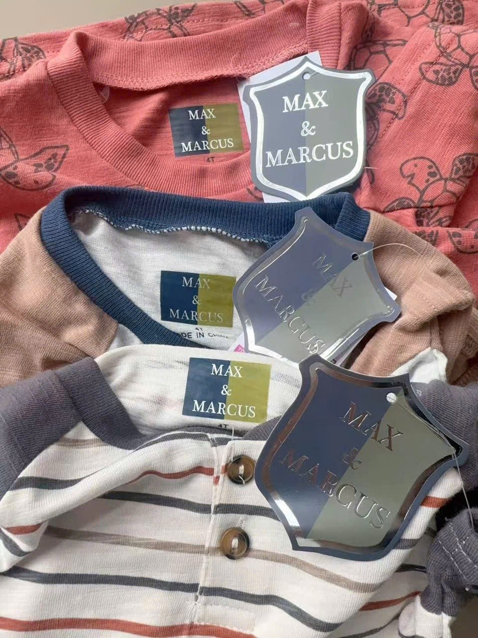 Bộ cotton Max & Marcus dư xịn nhiều màu bé trai size 1-7y