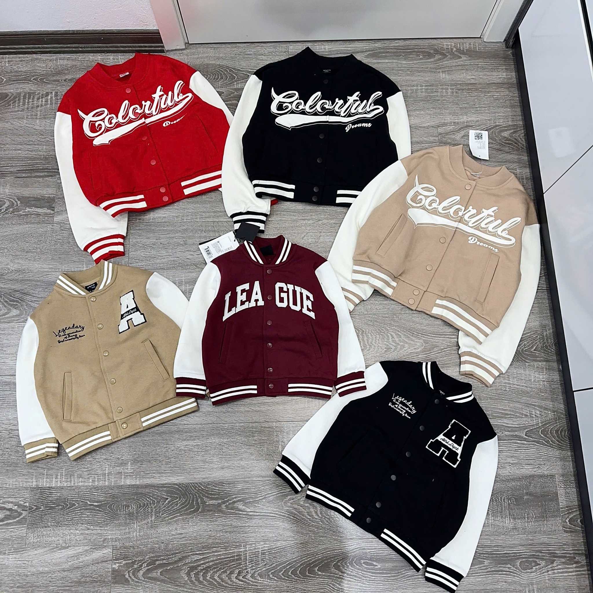 Áo khoác bomber nỉ bông Ostin dư xịn nhiều màu cho bé size 3-15y (dáng ngắn)