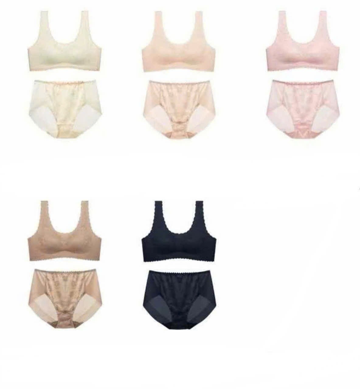 Set Bra + quần chip ren Tencel xuất Hàn 4 màu cho Mẹ size S - XL