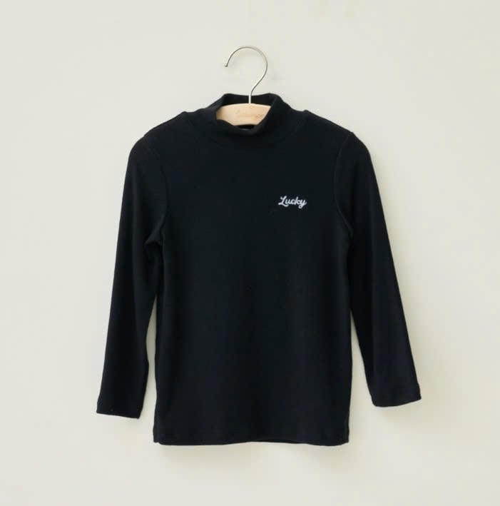 Áo cổ 3p Bebezoo vải thun len mỏng mềm thêu chữ Lucky cho bé size 100-150