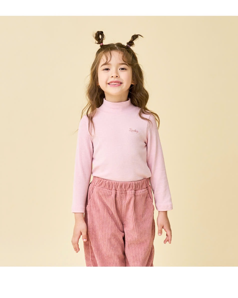 Áo cổ 3p Bebezoo vải thun len mỏng mềm thêu chữ Lucky cho bé size 100-150