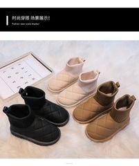 Bốt chần trám cổ len nhiều màu cho bé size 25-36 (form bé)