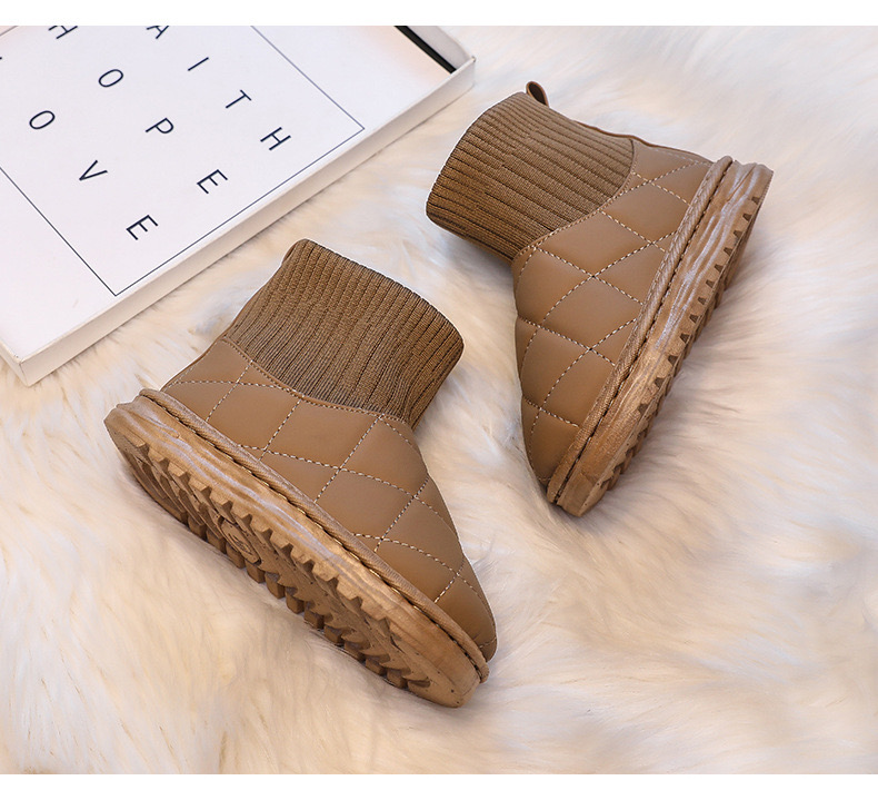 Bốt chần trám cổ len nhiều màu cho bé size 25-36 (form bé)
