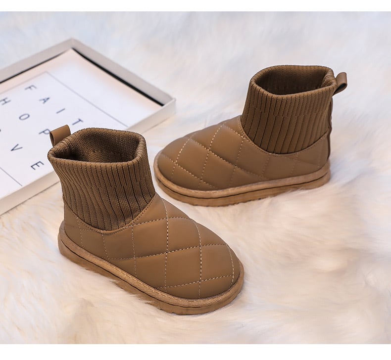 Bốt chần trám cổ len nhiều màu cho bé size 25-36 (form bé)