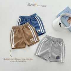 Quần short da cá Beemo sọc hông số 28 nhiều màu bé trai size 80-130