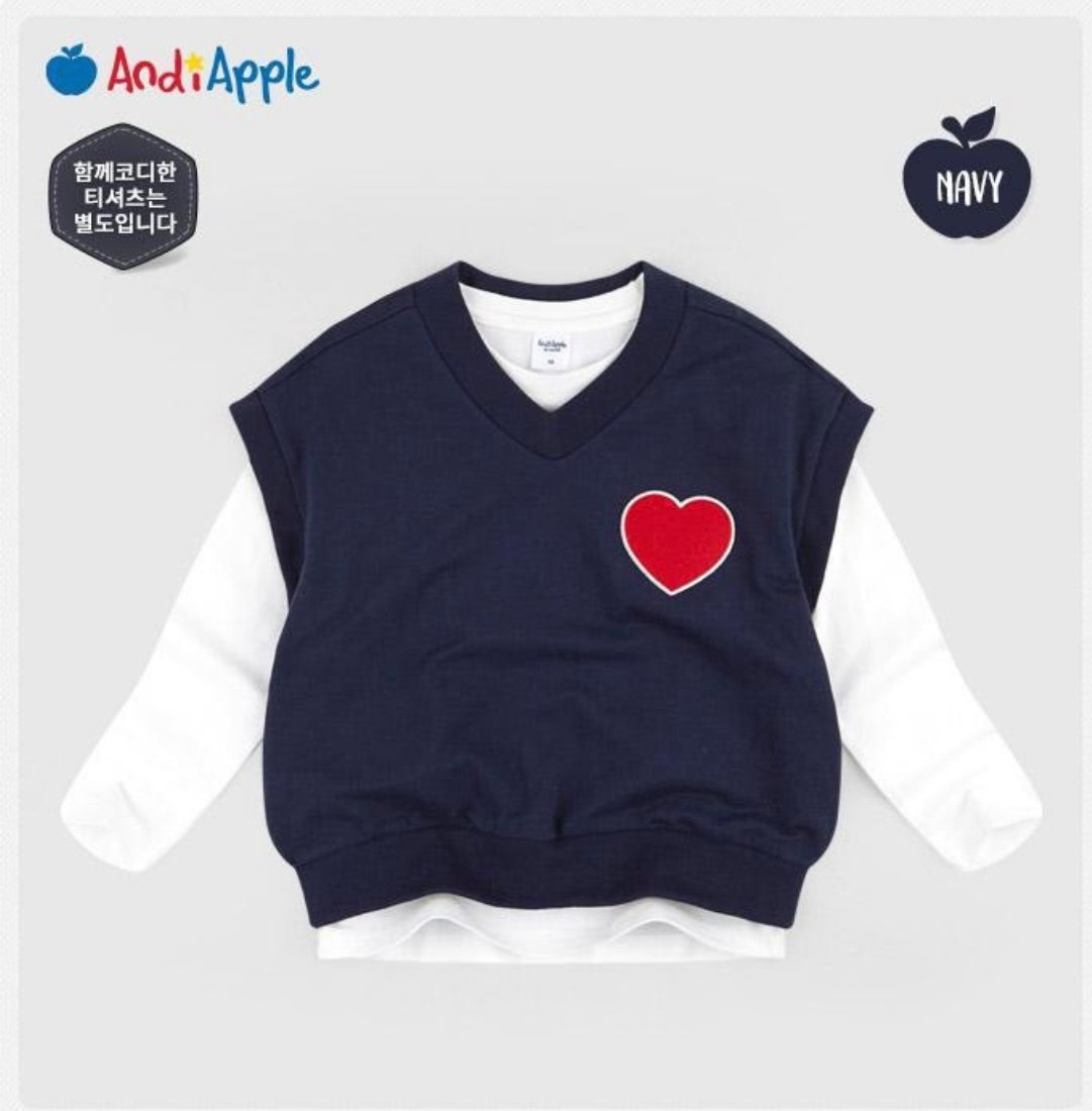 Gile nỉ da cá AndiApple 2 màu hồng/navy (không kèm áo trắng)