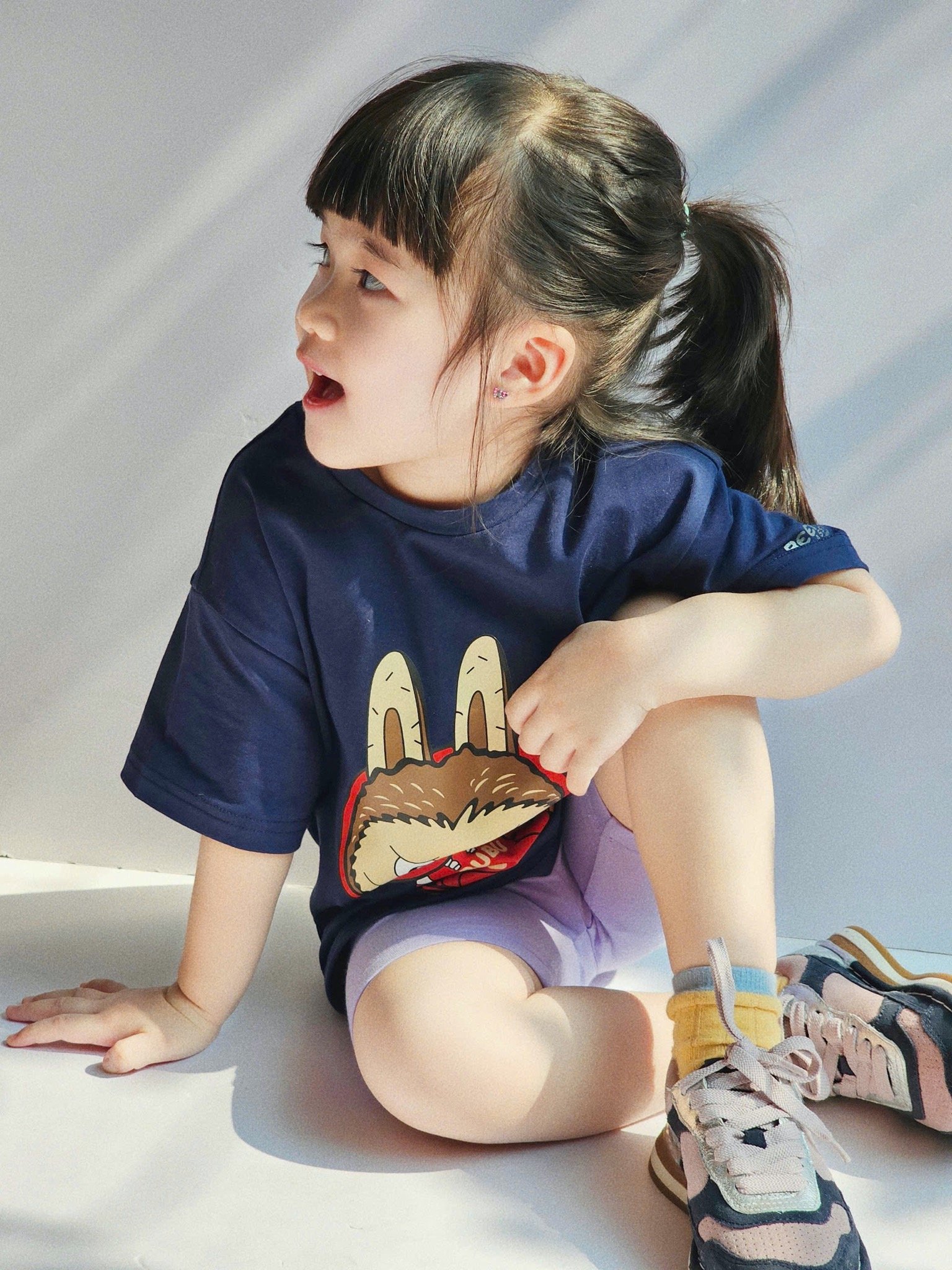 Áo cotton Bee Mon hoạ tiết Labubu nhiều màu cho bé size 120-160
