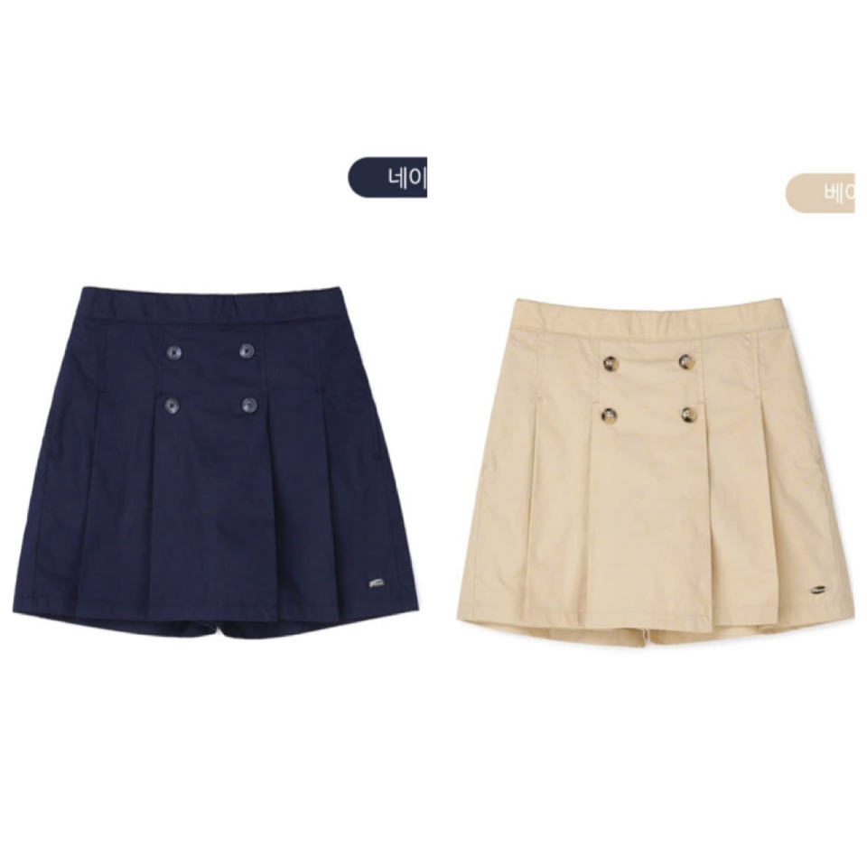 Quần váy Renoma 2 màu đồng phục be/navy cho bé gái size 120-160 (1 số thiếu khuy trang trí)