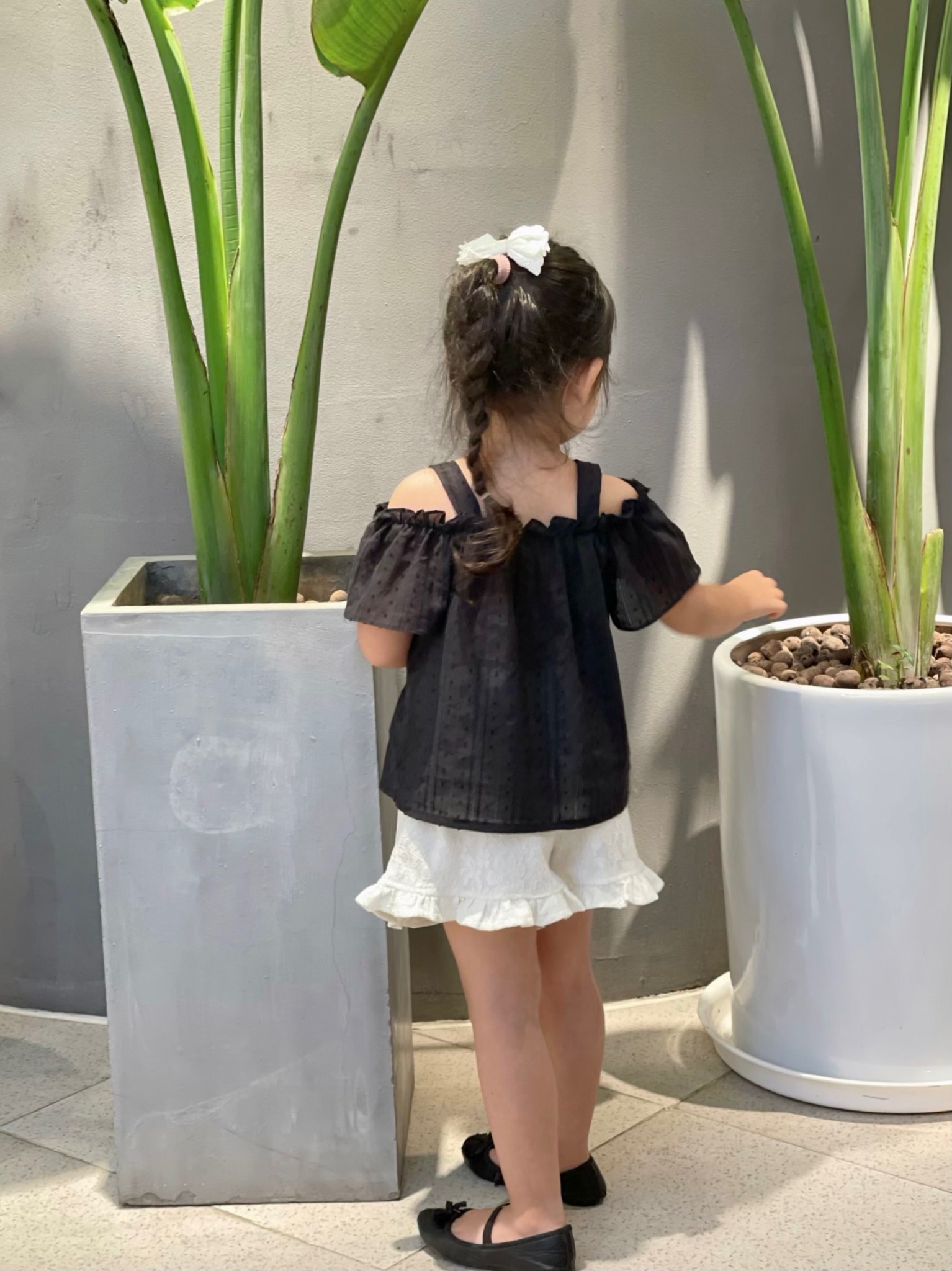 Bộ Lennco áo hai dây + quần ren trắng BG size 1-10y