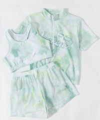 YY2450 - Bộ bơi YUKE 3 chi tiết áo lưới loang màu Weekend + Bra + Quần size XL - 6XL (120-170)