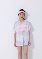 YY2444 - Bộ bơi rời 3 chi tiết YUKE váy lưới loang Summer + Bra + Quần size 150-190 (ĐẠI)