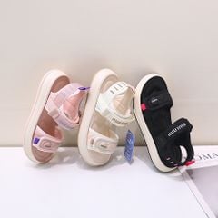 03 - Sandal Miumiu quai dán mềm êm cho bé 3 màu size 27-37