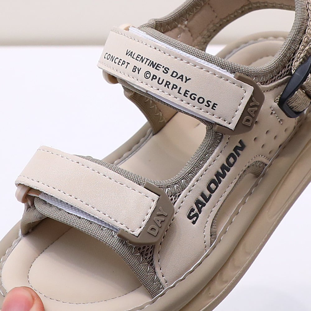 F153 - Sandal Salomon mềm êm 2 màu đen/be cho bé size 26-37