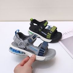 B815 - Sandal AccuAir mềm êm 2 màu Xanh ghi/ Đen cốm bé trai size 32-37