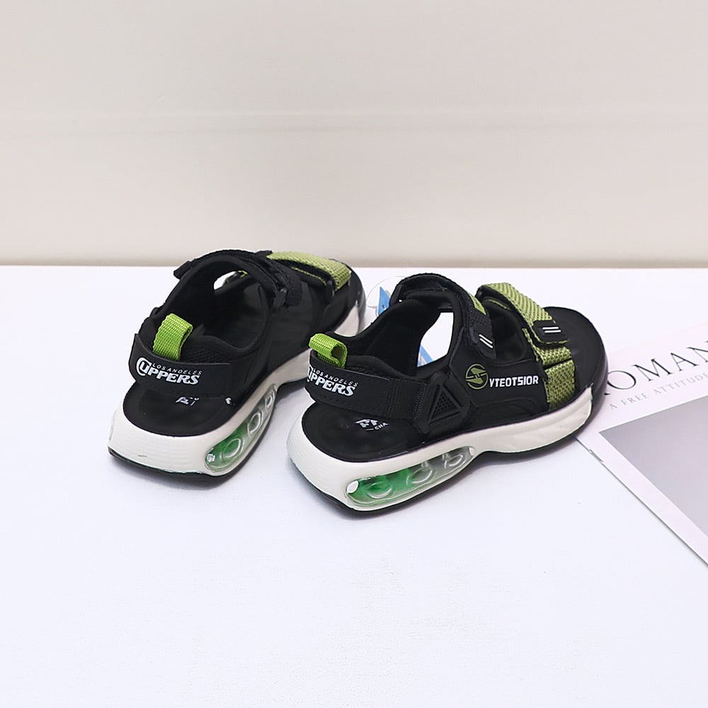 B815 - Sandal AccuAir mềm êm 2 màu Xanh ghi/ Đen cốm bé trai size 32-37