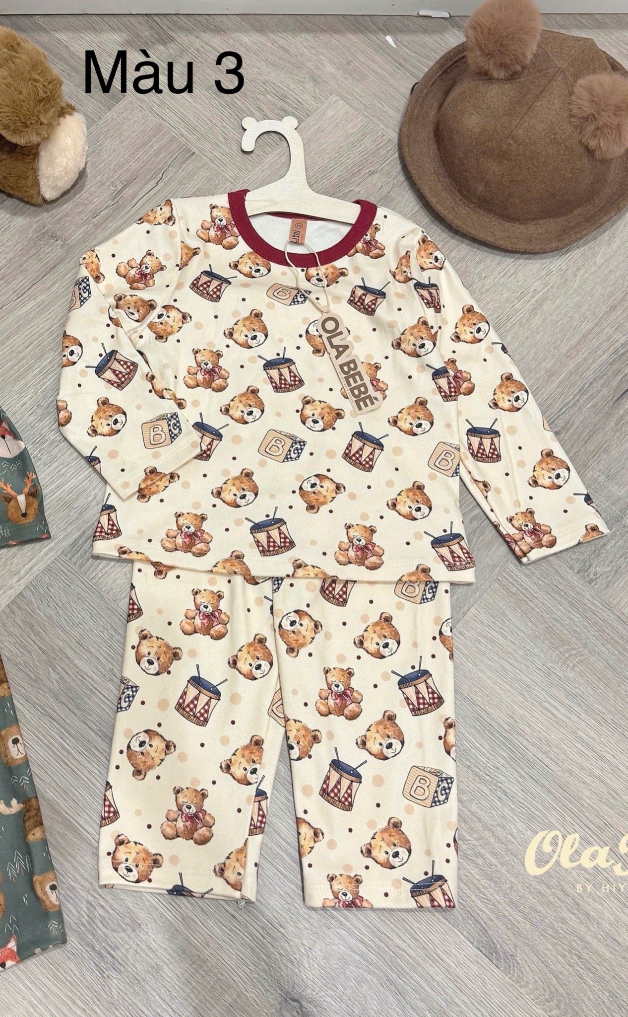 Bộ thun nỉ bệt Hiy-quin họa tiết Noel nhiều hình cho Bé size 1-7y ( 9 - 22kg )