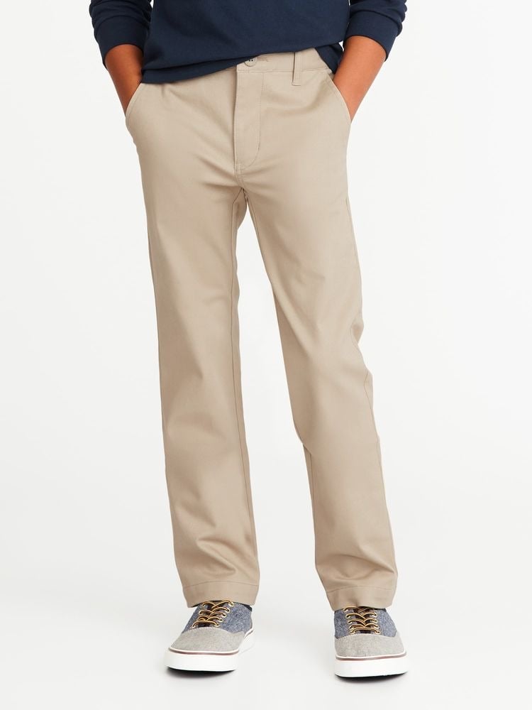 Quần kaki Oldnavy straight cạp khóa 2 màu BT size 5 - 20y