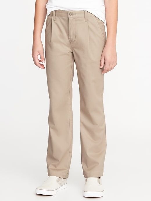 Quần kaki Oldnavy straight cạp khóa 2 màu BT size 5 - 20y