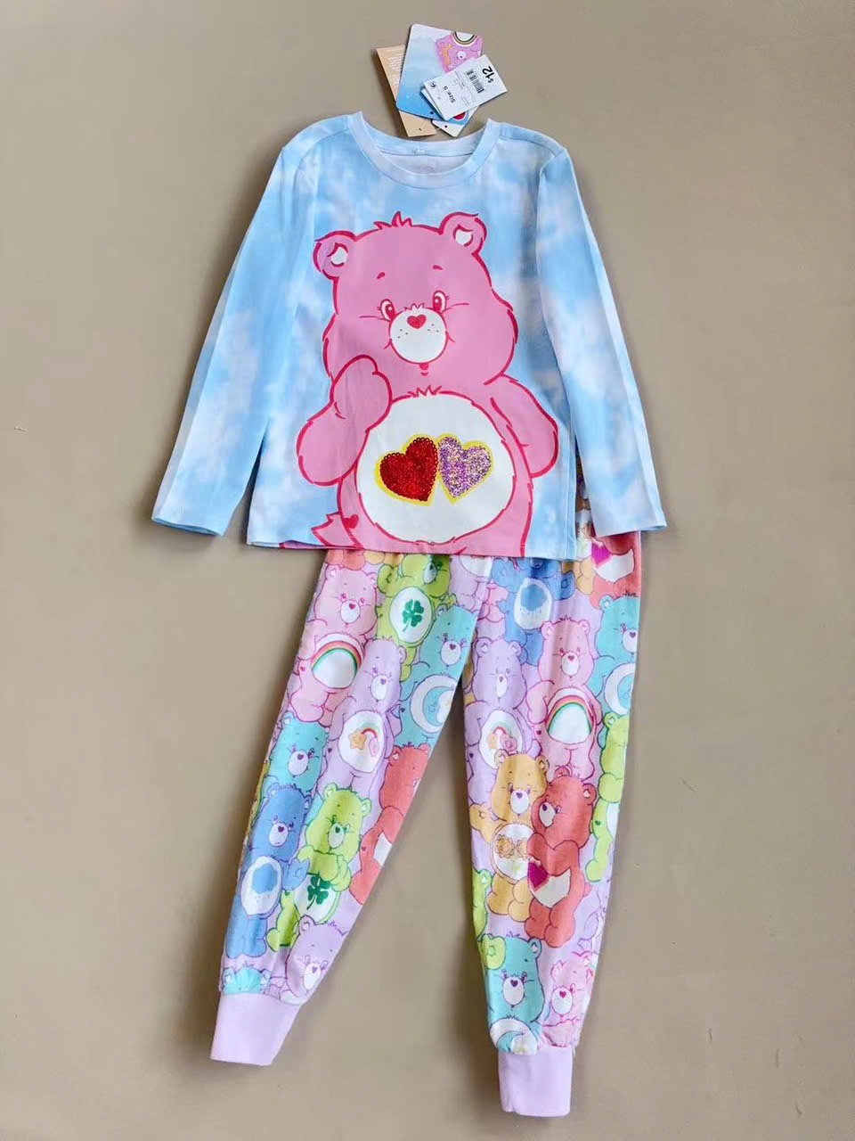 Bộ áo thun cotton + quần dạ dư xịn Bear care, Panda cho bé size 1-8y