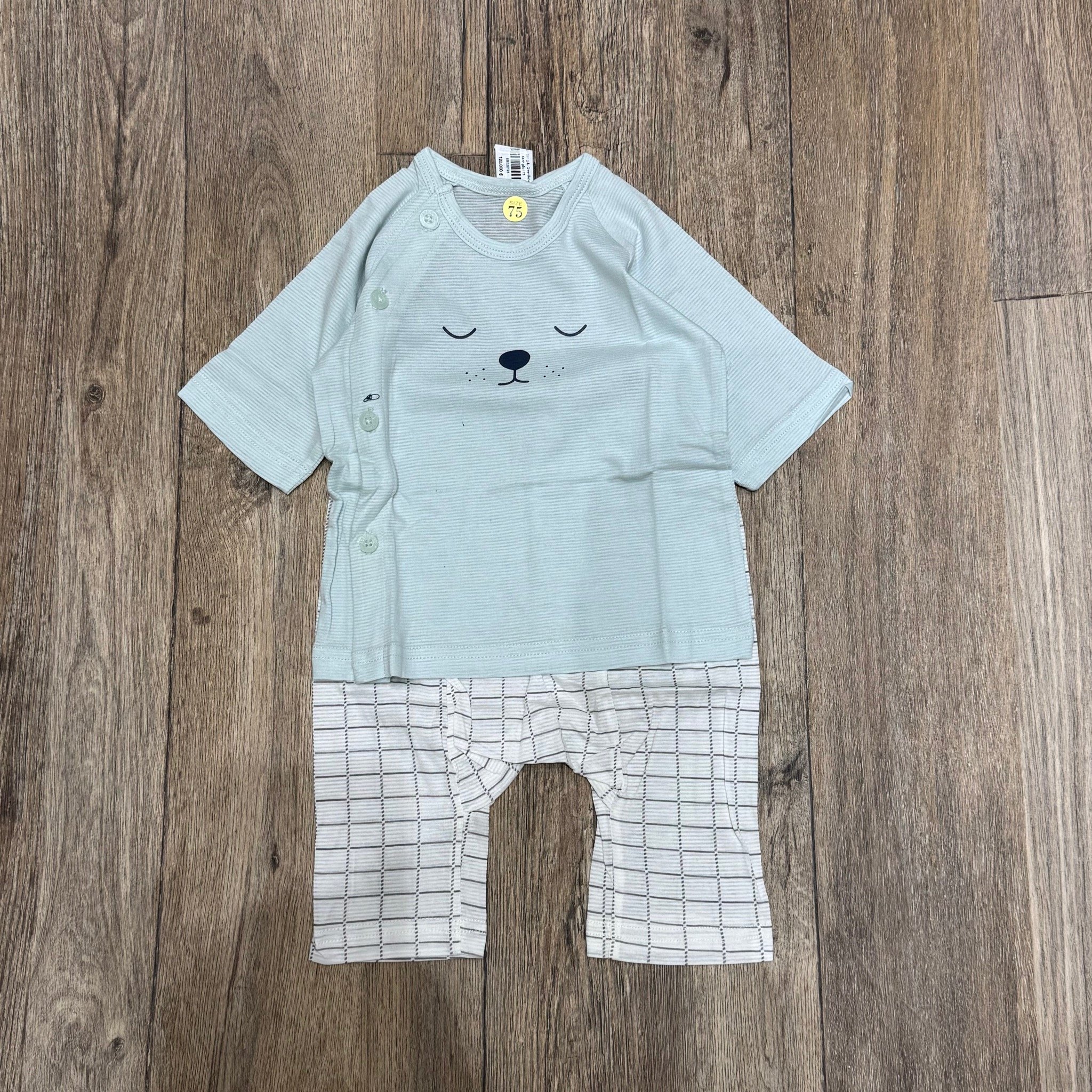 Bộ cotton giấy GreenBebe nhiều mẫu cho Bé size 75 - 90