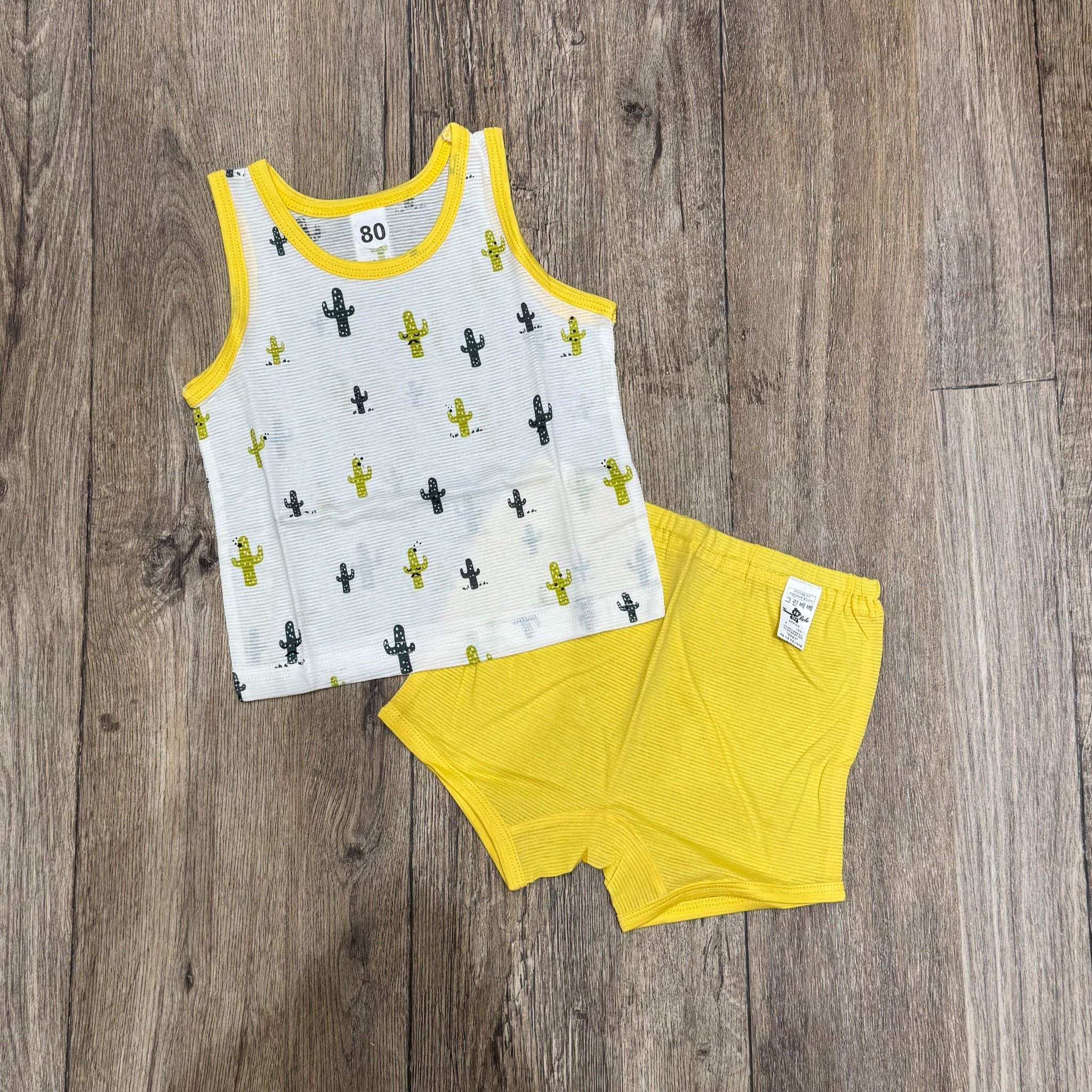 Bộ cotton giấy GreenBebe nhiều mẫu cho Bé size 75 - 90