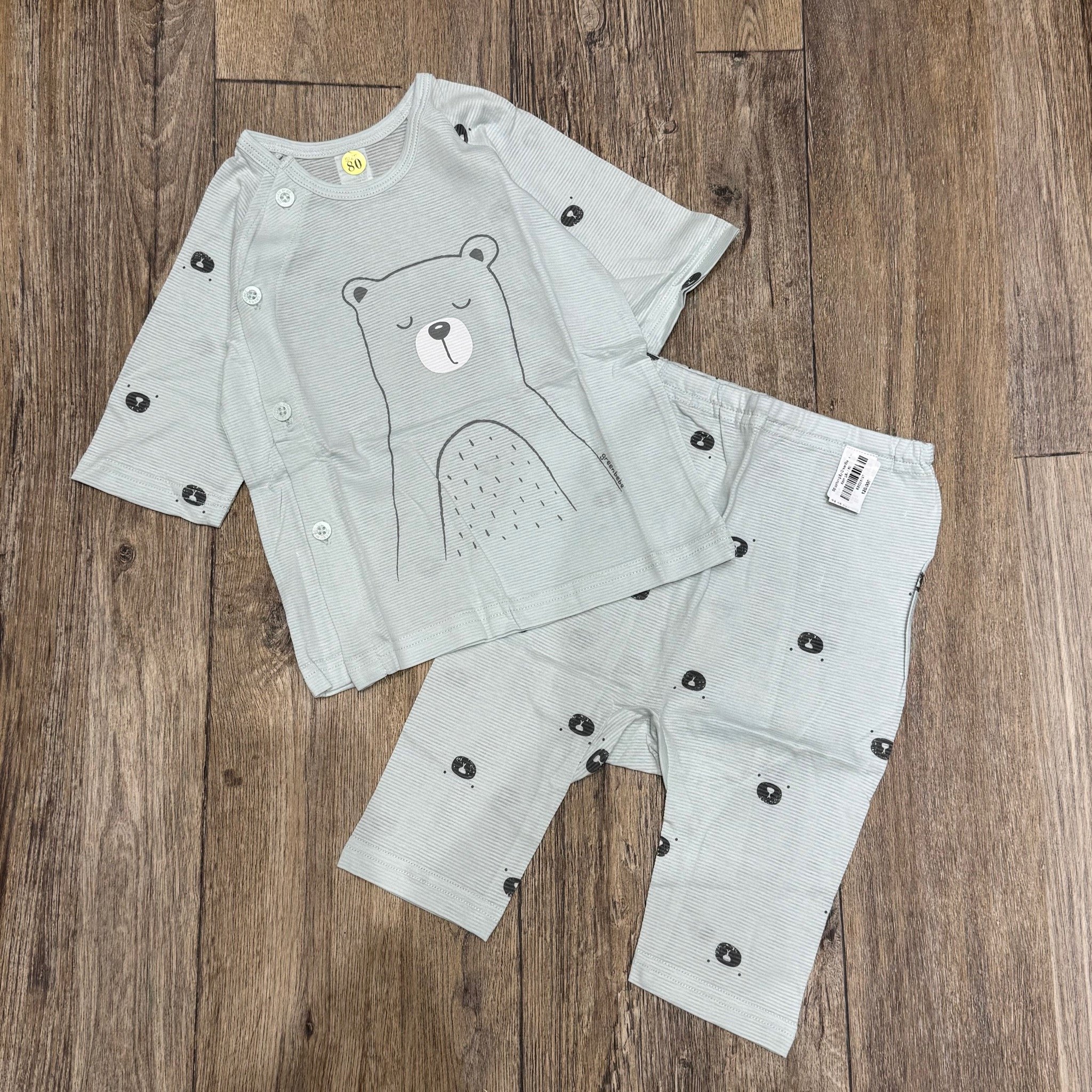 Bộ cotton giấy GreenBebe nhiều mẫu cho Bé size 75 - 90