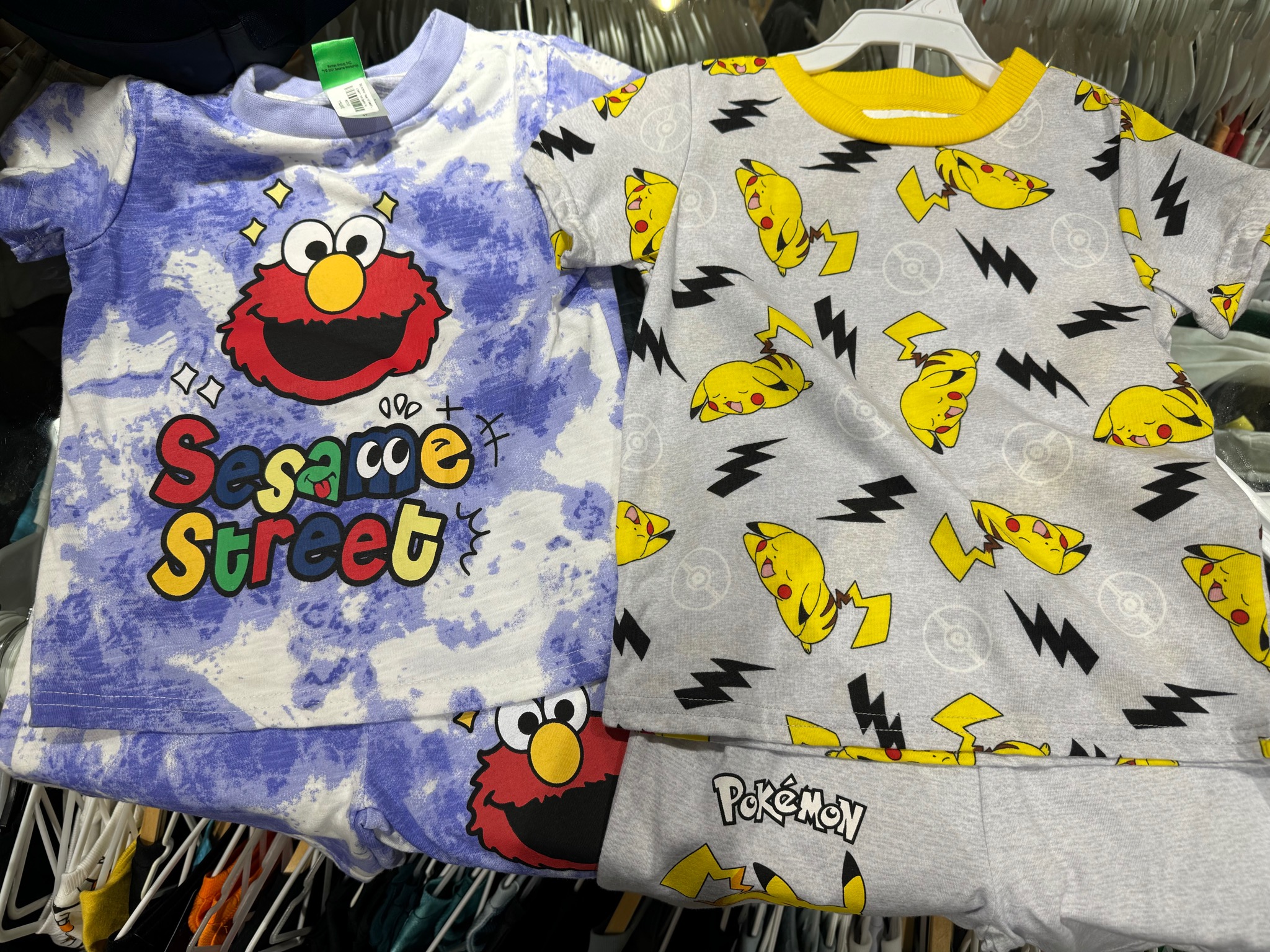 Bộ cotton hoạt hình Sesame Street, Pokemon hoạt hình 2 mẫu BTBG