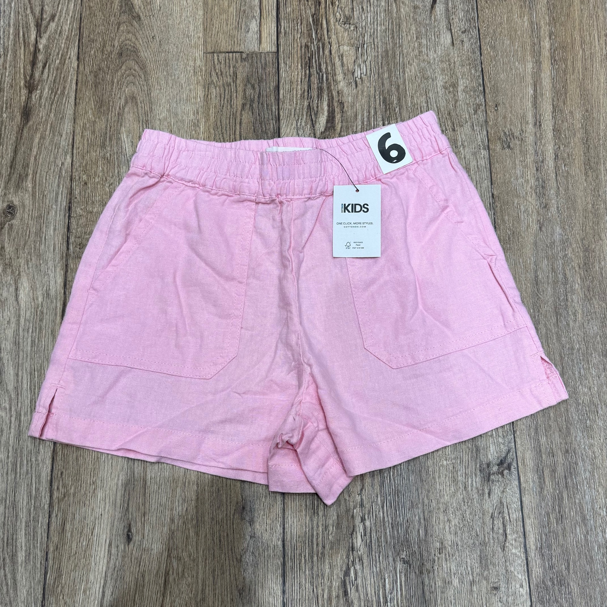 Quần short linen Cotton On 6 màu cho Bé Gái size 2 - 10y