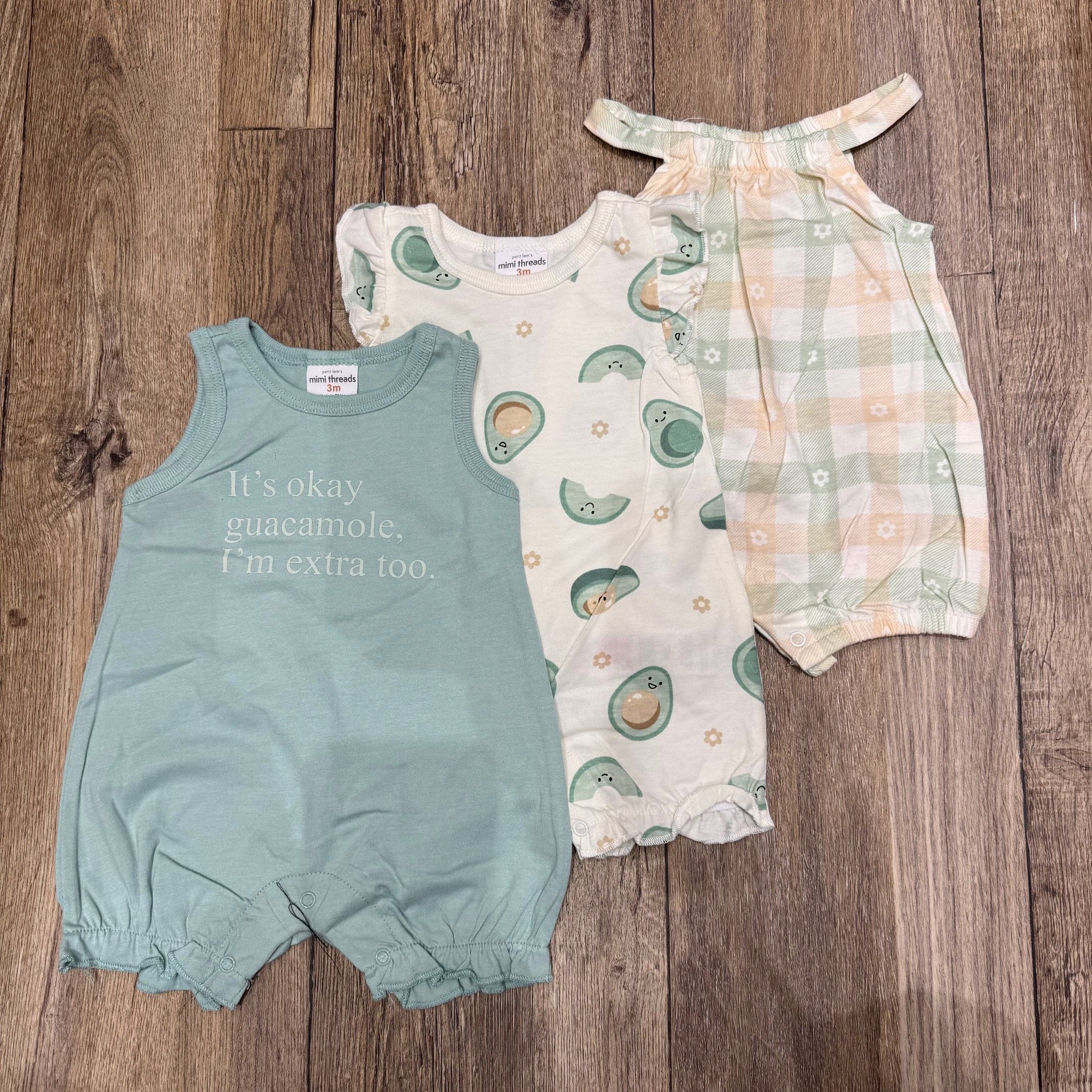 Set 3 body Mimi Threads nhiều mẫu Bé Gái size 3 - 18m